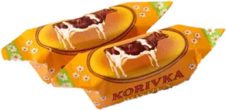 🍬 KORIVKA Kuh, Süßigkeiten, Süßes, Korivka, Ukrainische Süßigkeiten telegram sticker