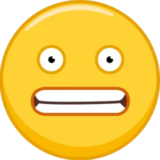 😬 Emoji, Smiley, Visage, Nerveux, Anxieux telegram sticker