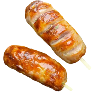 🥩 kiełbasa, mięso, jedzenie, grillowany, patyk, przekąska telegram sticker