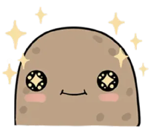 ✨ kawaii, lindo, brillos, blob, feliz, dibujos animados whatsapp sticker