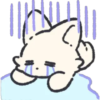 😿 sedih, menangis, kartun, kucing, stiker, emosi telegram sticker