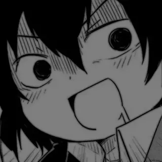 🕷️ Anime, Manga, Kreskówka, Zły, Podekscytowany, Wyraz twarzy, Twarz whatsapp sticker