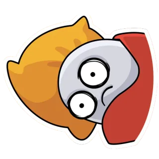 😦 cartoon, sticker, illustration, character, funny, comic telegram sticker