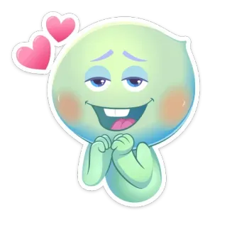 ▫️ Dessin animé, Emoji, Coeur, Amour, Animation, Personnage telegram sticker