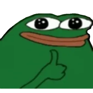 👌 Pepe the Frog Pepe, Rana, Meme, Internet, Pulgar arriba, Expresión telegram sticker