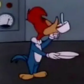 ☕ Woody Woodpecker cartoon, Woody Woodpecker, animation, funny telegram sticker