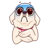 😨 cachorro, desenho animado, confuso, ansioso, preocupado whatsapp sticker