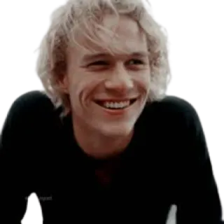 😁 Heath Ledger actor, famoso, retrato, sonrisa telegram sticker