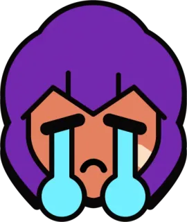 😔 chorando, triste, emoticon, lacrimoso, expressão, emoção telegram sticker