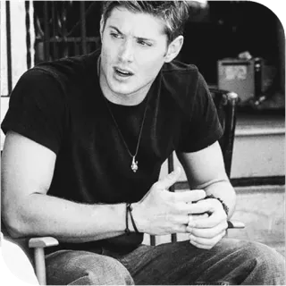 📎 Dean Winchester Supernatural Dean Winchester, Supernatural, Jensen Ackles, TV show, character, fan art telegram sticker