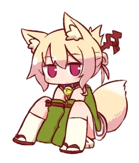 🦊 Anime, Zorro, Personaje, Kawaii, Chibi, Lindo, Kemonomimi telegram sticker