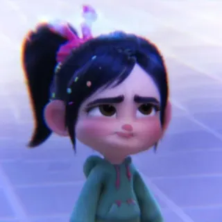 🩰 Vanellope von Schweetz Wreck-It Ralph dibujos animados, película, personaje, Vanellope, ¡Rompe Ralph! telegram sticker