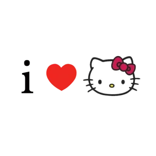 🥰 Hello Kitty Hello Kitty, Мультфильм, Персонаж, Сердце, Милый telegram sticker