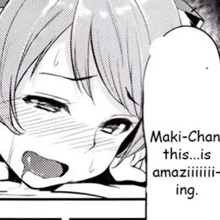 😍 Maki-Chan this...is amaziiiiing. anime, manga, happy, amazement, japanese telegram sticker