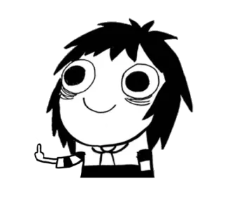 🔮 dedo do meio, ofensivo, desenho animado, personagem, ilustração, atitude telegram sticker