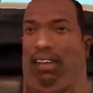 🤨 CJ Grand Theft Auto: San Andreas CJ, Grand Theft Auto, San Andreas, Video Game Character, GTA telegram sticker