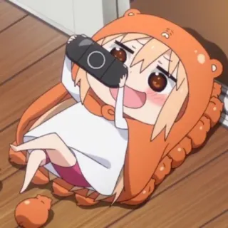 🍣 Umaru Doma Himouto! Umaru-chan anime, cartoon, umaru, himouto, gaming, cute, chibi telegram sticker