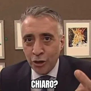 😤 CHIARO? итальянский, мужчина, вопрос telegram sticker