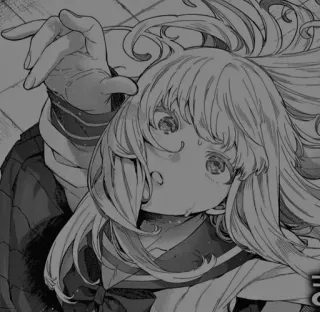 🧧 动漫, 漫画, 女孩, 校服, 震惊, 惊讶 telegram sticker