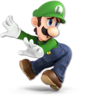 😱 Luigi Luigi, Mario Bros, Nintendo, videogame personage, groene hoed, cartoon telegram sticker