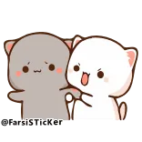 😡 @FarsiSticker chat, chats, mignon, kawaii, animaux, dessin animé, pêche, amical whatsapp sticker