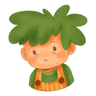 😥 kartun, anak laki-laki, ilustrasi, karakter whatsapp sticker