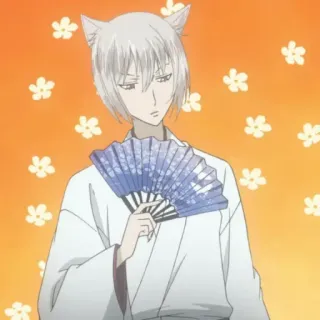 🤍 Tomoe Kamisama Kiss アニメ, ファン, 狐, 猫耳, マンガ, 日本語, キャラクター whatsapp sticker