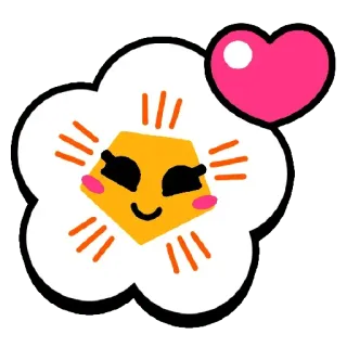 💓 Blume, Herz, Aufkleber, süß, Cartoon telegram sticker