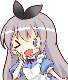 😉 Anime, Manga, Süß, Mädchen, Kawaii telegram sticker