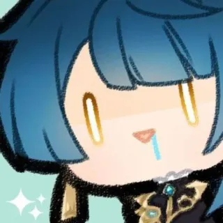 📎 Xingqiu Genshin Impact Anime, Videogioco, Genshin Impact, Xingqiu, Carino, Kawaii whatsapp sticker
