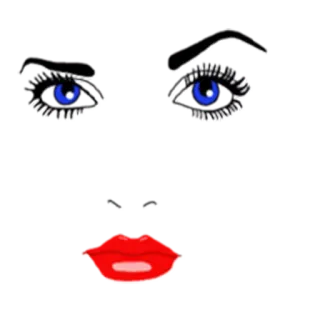 😏 cara, ojos, labios, sticker telegram sticker