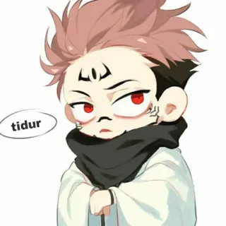 ✨ Ryomen Sukuna Jujutsu Kaisen tidur anime, manga, sukuna, ryomen sukuna, jujutsu kaisen, sleep telegram sticker