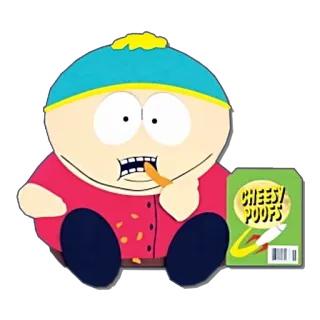 🍟 Eric Cartman South Park 卡通, 零食, 起司球, 南方公园, 埃里克·卡特曼 telegram sticker