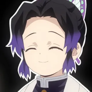 🦋 Shinobu Kocho Demon Slayer Anime, Demon Slayer, Shinobu Kocho, Manga, Sourire, Papillon, Personnage telegram sticker