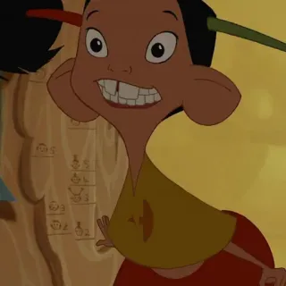 🍂 Chicha The Emperor's New Groove Chicha, El emperador y sus locuras, Disney, Dibujos animados, Personaje telegram sticker