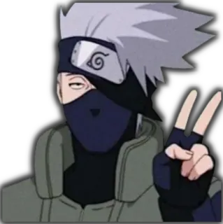 ✌️ Kakashi Naruto kakashi, naruto, anime, manga, ninja, karakter, kartun telegram sticker