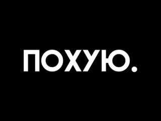 🤯 ПОХУЮ. ruso, texto, ofensivo, actitud telegram sticker