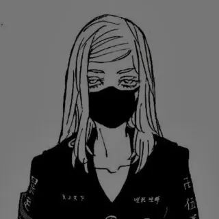 ✖️ anime, manga, character, mask whatsapp sticker