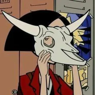 🌟 skull, mask, cartoon, animal skull, occult telegram sticker