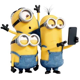 😊 Minions Minions, Cartoon, Gelb, Animiert, Selfie, Lustig, Ich Einfach Unverbesserlich telegram sticker