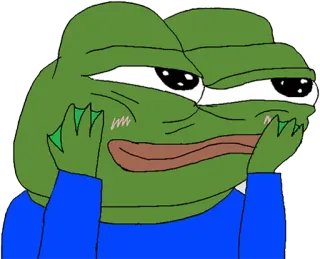 😳 Pepe the Frog pepe, rana, meme, lindo, kawaii, emoticono, expresión telegram sticker