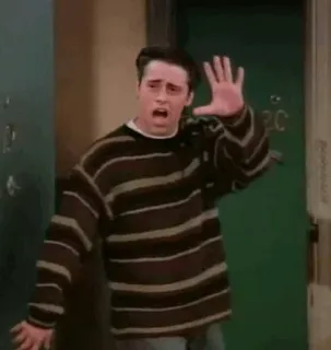 💔 Joey Tribbiani Friends ジョーイ, フレンズ, テレビ, マット・ルブランク, キャラクター, 面白い, ミーム telegram sticker