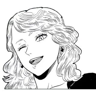 😉 woman, anime, manga, character, cartoon, smile whatsapp sticker