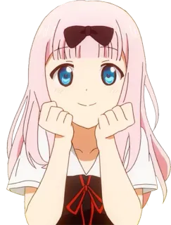 🙂 Chika Fujiwara Kaguya-sama: Love Is War アニメ, 藤原千花, かぐや様は告らせたい, 可愛い, かわいい, 漫画 whatsapp sticker