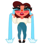 😭 crying, cartoon, emotion, sad, tears telegram sticker