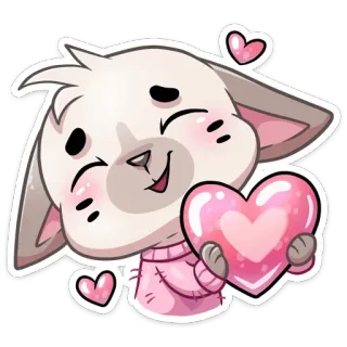 ❤️ Katze, Kätzchen, Herz, Liebe, süß, entzückend, Cartoon whatsapp sticker