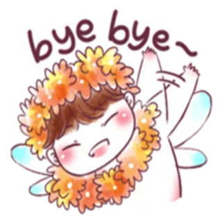 ✋ bye bye Despedida, Tchau, Desenho animado, Fofo, Acenar telegram sticker