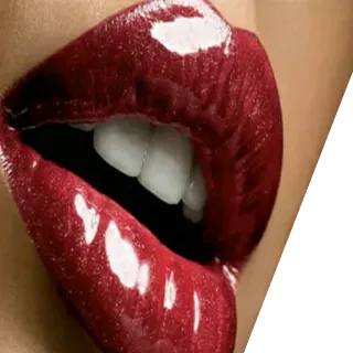 💋 lips, red, gloss, makeup, beauty telegram sticker