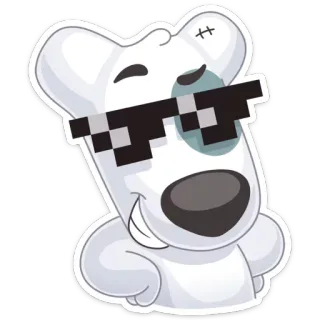 😎 chien, animal, lunettes de soleil, cool, autocollant telegram sticker