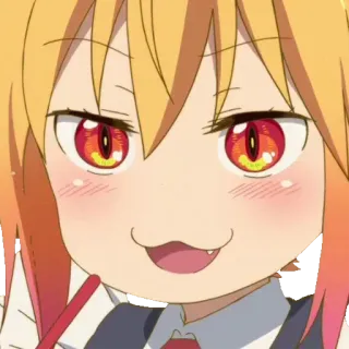 😏 Tohru Miss Kobayashi's Dragon Maid Anime, Naga, Kawaii, Lucu, Tohru telegram sticker